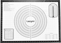 Shenzhen Haorui Industrial Technology Co., Ltd. Tapis de cuisson en silicone, grand tapis de cuisson antiadhésif, tapis à pâte antidérapant, 71x51 cm, tapis roulé, tapis de cuisson en silicone, feuille de cuisson, papier sulfurisé, tapis de travail avec échelle pour fondant, pizza, tapis à pain, sans BPA, noir