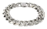 etNox hard and heavy Pantserketting armband zilverkleurig