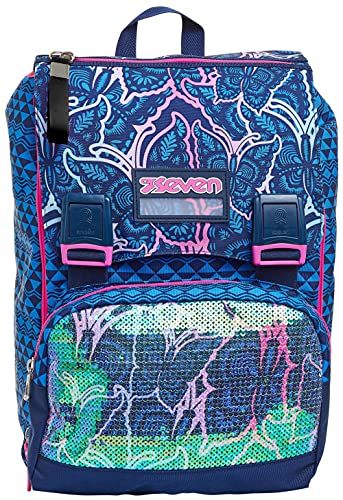 Seven Dubbele rugzak Graceful Girl blauw