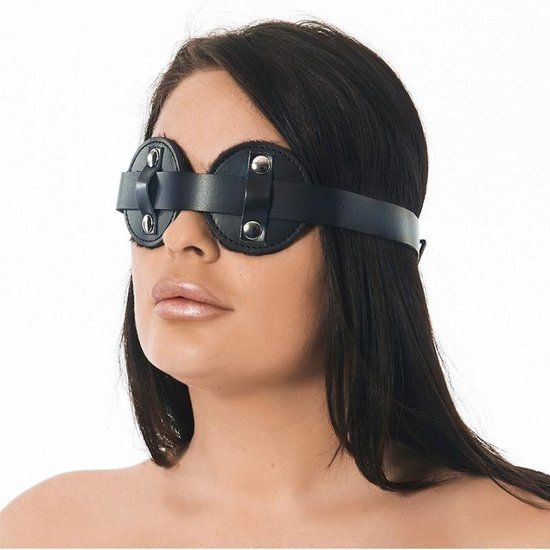 Rimba - Leren Blinddoek met Bont - Zwart