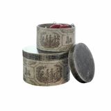 Loberon Doos set van 2 Eltharien zwart/beige