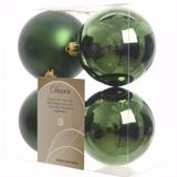 Decoris Mystic Christmas Kerstballen 10 cm Groen 4 Stuks