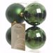 Decoris Mystic Christmas Kerstballen 10 cm Groen 4 Stuks