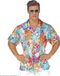 Finidi Hawaiishirt flowers multi Blauw L