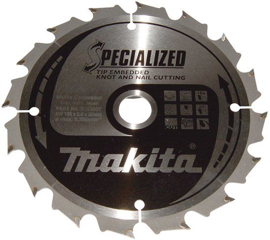 Makita Accessoires Makita Specialized zaagblad 165x20x16Z (B-33037)