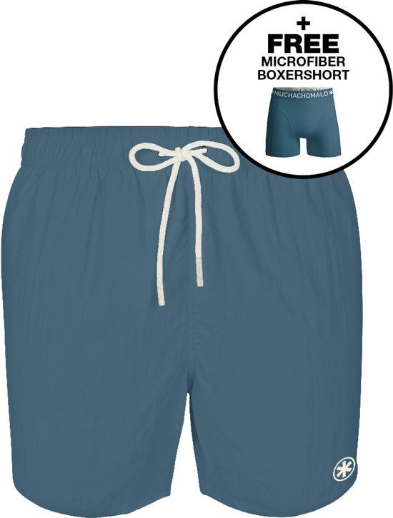 Muchachomalo Zwembroek Heren - 1 Pack + Boxershort - Blauw - Mannen Zwembroek