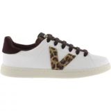 Victoria Dames Sneakers met veters, Leer/Synthetisch/Textiel, Rood, Panterprint, Maat 37