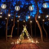 Naeve Leuchten Näve CADENA LED lichtketting op zonne-energie, 2.500 K, zwart, 10-lamps, 5 m