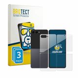 BROTECT Screenprotector 3 Stuks voor Samsung Galaxy Z Flip 8 (Voor+Achter) Beschermglas transparant