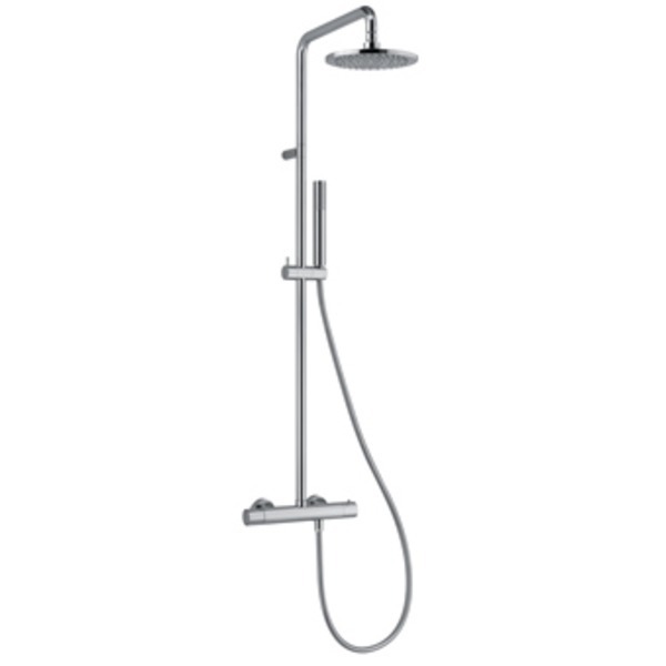 Plieger Napoli douchesysteem thermostatisch met hoofddouche Ø20cm met handdouche staafmodel m.1 stand RVS BU85RM2151NK 0682172