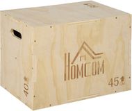 HOMCOM Jumping Box Beuken 45L x 40B x 60H cm Natuurlijk hout