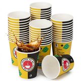 KURTT - Koffiebekers to go - Koffiebeker karton - Drinkbekers - 7oz - 180ml - 3000 stuks - extra sterk, lekvrij