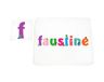 Little Helper Deken met Coaster illustratieve stijl bont met de naam Meisjesnaam Faustina