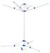 Sèche-linge Wäscheständer Wäschetrockner Wäschespinne - Étendoir pliable - Aluminium - Avec trépied - 2 kg