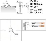 CMT Schulpzaag voor handcirkelzaagmachine - Zaagblad - Metaal - Hout - 16 mm