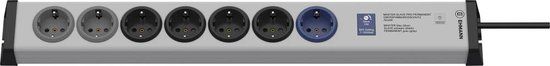 EHMANN Master/Slave PRO stekkerdoos 5 + 2-voudig met overspanningsbeveiliging