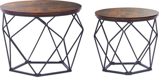 Beliani BRUNI Salontafel - Zwart - Rond - Modern