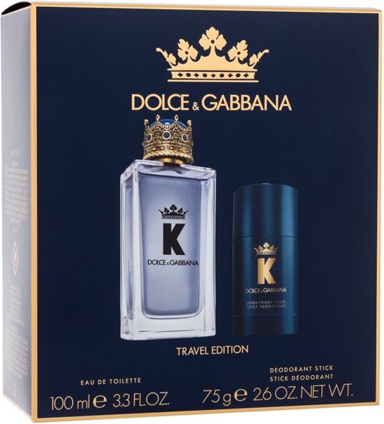 Dolce & Gabbana \'k\' 2 Pcs Travel Set For Men: 3.3 Eau De Toilette Spray + 2.6 Deodorant Stick