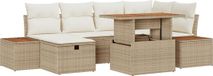 vidaXL Banc de jardin beige polyrattan