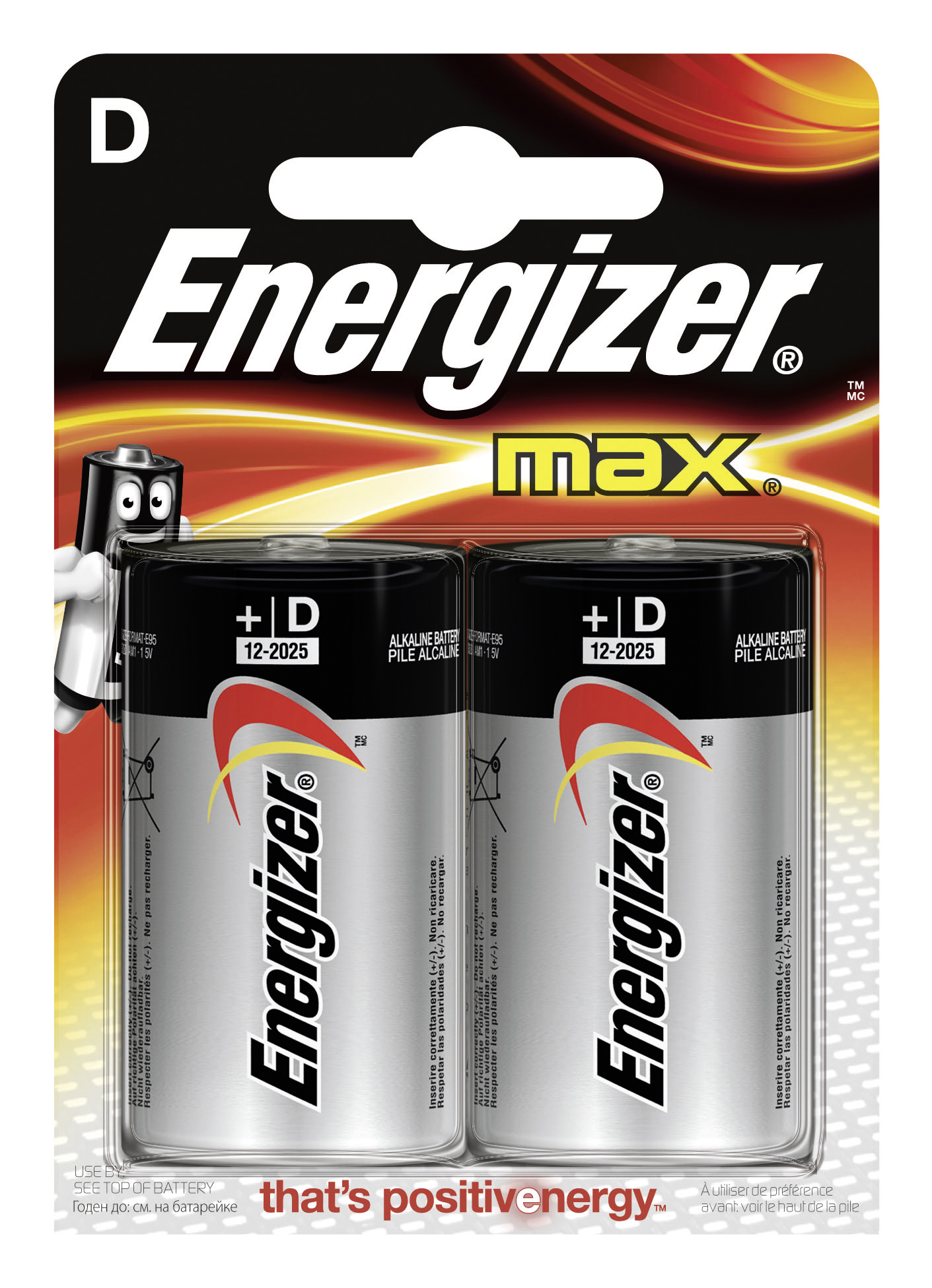 Energizer Batterijen MAX D BP2