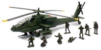 AH-64 Apache Helicopter w/Soldiers Playset