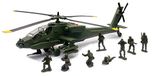 AH-64 Apache Helicopter w/Soldiers Playset