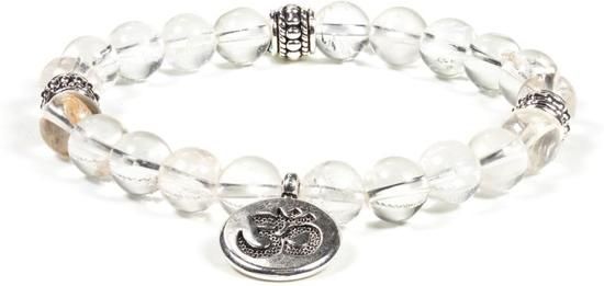 Yogi & Yogini Mala Armband Bergkristal Elastisch met Ohm - 8719497618514