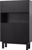 WOOOD Finca Buffetkast - Grenen - Zwart - 170x110x40