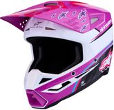 Alpinestars S-M3 Falcon Motocrosshelm - Paars/wit - XXL