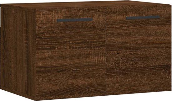 vidaXL Wandkast 60x36,5x35 cm bewerkt hout bruin eikenkleur