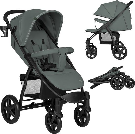 Lionelo Annet Plus 2 in 1 Kinderwagen - Groen - Tot 22 kg - Vanaf 0 Maanden