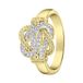 Lucardi Dames Goldplated ring Surinaamse mattenklopper - Ring - Cadeau - Staal - Goudkleurig