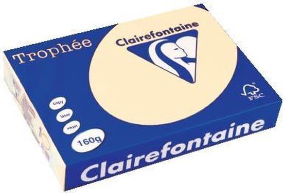Clairefontaine Trophée printerpapier, A4, 160 g, Crème, 250 vel