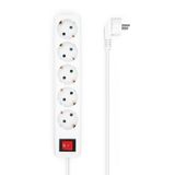 AISENS A154-0651 power uitbreiding 1,4 m 5 AC-uitgang(en) Binnen Wit