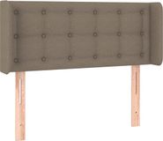 vidaXL Hoofdbord met randen 103x16x78/88 cm stof taupe