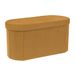 HOME DECO FACTORY - HD7812 - Opvouwbare Geribbelde Bankkist Geel
