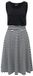 Forplay May Dames Midi-jurk - zwart/wit - XXL