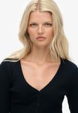 Superdry Essential Doorknoop Top met Lange Mouwen Dames Katoen Blauw Maat 12