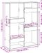 vidaXL Kamerscherm 100x33x135 cm bewerkt hout gerookt eikenkleurig