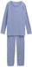 Tom Tailor Pyjamaset met stippenpatroon en logoprint - Dames - Maat L/40 - Blauw
