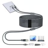 Elfcam Starlink Mini 3-in-1 kabel voor Starlink Mini - stroomvoorziening USB-C + Starlink Mini Standard, RJ45 CAT6 stekker voor uitgebreid netwerk, 5 m