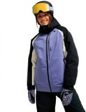 Roxy Crystal Clear Anorak Veste Femmes L Bleu/Violet Colorblock Polyester