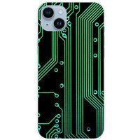 1001 coques Apple iPhone 15 Plus Bedrukt siliconen hoesje Texture circuit geek