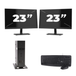 Atrust t176L USFF - Intel Atom x5-E8000 - 8Go RAM - 256Go SSD - Windows 11 + 2x 23 pouces Moniteur
