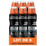 L'Oréal Paris Men Expert Carbon Protect Deodorant, 6 x 150 ml
