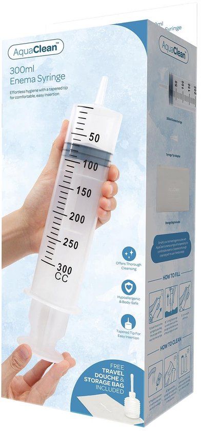 AquaClean Enema Syringe 300cc Anale douche - Transparant