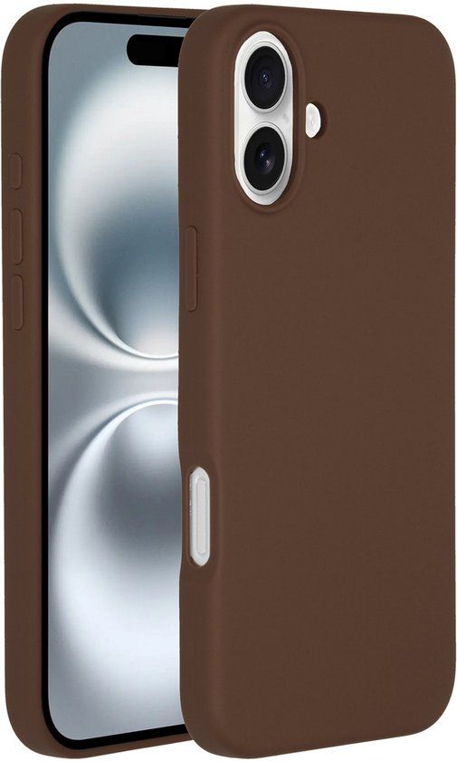 Accezz Liquid Silicone Backcover met MagSafe voor de Apple iPhone 16 - New Tea Brown