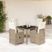 Maison Exclusive - Ensemble de bistro de jardin 5 pièces coussins marron poly rotin