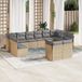 Maison Exclusive - Ensemble de jardin, 12 pièces, avec coussins, beige, en polyrotin