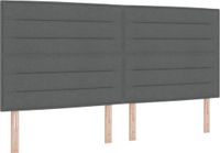 vidaXL Boxspringbed met matras, Donkergrijs, 200 x 200 cm, Stof
